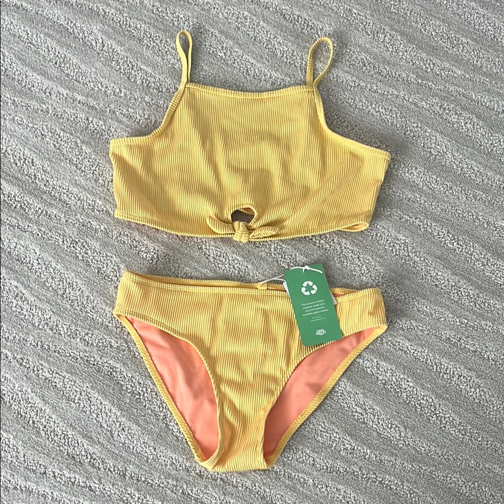 Yellow Kids Swim Bikini